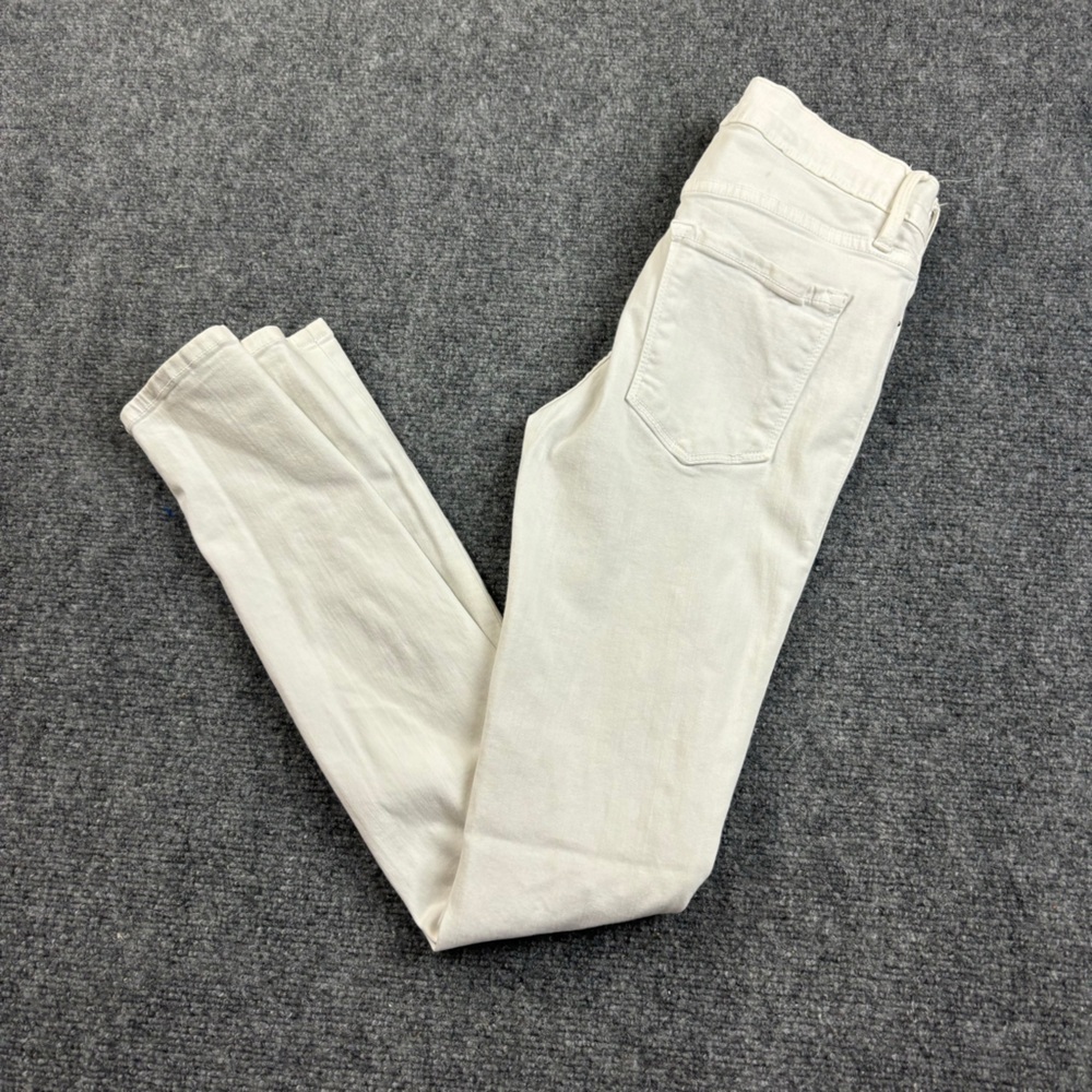 FRAME DENIM Women’s Le Skinny de Jeanne White Distressed Skinny Jeans size: 26